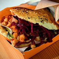 Vegan falafel pita at The Original Pita in Odense