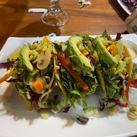 These were the tacos ordered from the vegetarian/vegan menu  at The Green Spoon in La Fortuna