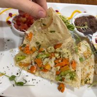 What the VEGAN cheese looks like. If it does not look like this, IT IS NOT VEGAN. They do mess up!   at The Green Spoon in La Fortuna