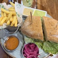 Falafel sandwiches   at The Green Spoon in La Fortuna
