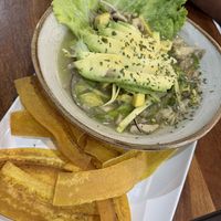 Vegan ceviche  at The Green Spoon in La Fortuna
