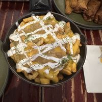 Cheese, gravy, and sour cream fries  at UnBEETable  in Schenectady