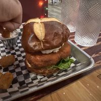 Buffalo chicken burger  at UnBEETable  in Schenectady