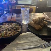 This is the Big Mac Mac & the Philly Cheesesteak Egg Rolls. Amazing!  at UnBEETable  in Schenectady