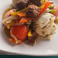 Vegan bush plate 🍽 at The Bush Garden Seafood & Steakhouse in Nassau