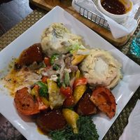 Vegan Bush Plate at The Bush Garden Seafood & Steakhouse in Nassau