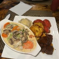   at The Bush Garden Seafood & Steakhouse in Nassau