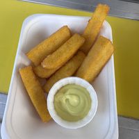 Polenta chips  at Planet G in Edinburgh