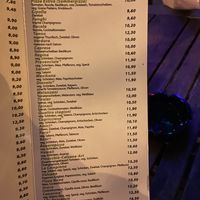 Karte  at Cafe Morgenstern in Vienna