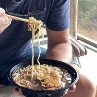 Takeout Rich Shoyu bowl  at Cottage St Ramen in Bar Harbor