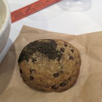 Chocolate chip with matcha marble cookie at Cottage St Ramen in Bar Harbor