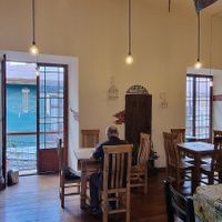 The restaurant - located upstairs above business. at ALTRAMUZ - Sagarnaga in La Paz