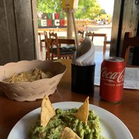 Guacamole and homemade Tortilla Chips   at Los Portales in Valladolid