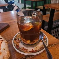 Ginger -Lemon- Mint tea - very strong! at Fellas Pizzeria & Bar in 