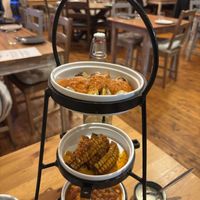 Top of the vegan tower   at Small World Tapas in Torquay