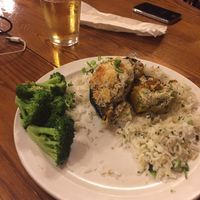 curried veg and rice stuffed into a squash  at June Bug Cafe in Midpines