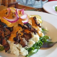 Mushroom surf 'n' turf - also very delicious! at June Bug Cafe in Midpines