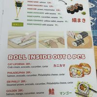 All rolls in green text  at OMG Asian Restaurant in Prague