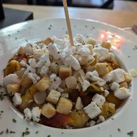 Gnocchi mit Gemüse und veganem Käse at Café Franz in Marburg