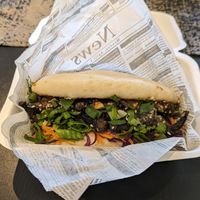 Satay Portobello Bao XL at Baomerang in Porto