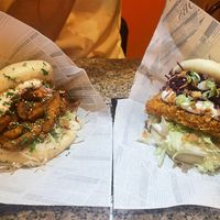 Bao gyros and bao crispy tofu  at Baomerang in Porto