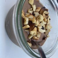 Cashew chocolate mousse   at Pompidop in Brussels