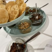 Dops and asian fusion and chickpeas & eggplant  at Pompidop in Brussels