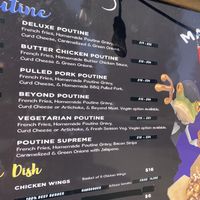 Menu  at Maison D' la, Poutine House in Harrison Hot Springs