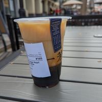 Brown sugar pearl oolong tea latter at YiFang Taiwan Fruit Tea in Mountain View