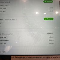 milk options at YiFang Taiwan Fruit Tea in Mountain View