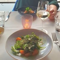 Kräutersalat mit Aprikosen at Das Ballenberger. Restaurant. in Erfurt