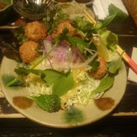 Delicious soja balls with lemongrass at Asian Chample Foods Goya in Kyoto