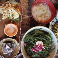 Grape seaweed-rice bowl at Asian Chample Foods Goya in Kyoto