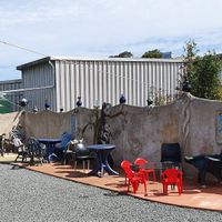 Lots of outdoor dining space at Eutopia Cafe in Kaiwaka