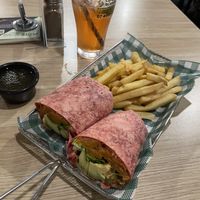 Beetroot tortilla wrap  at Maraboon Tavern  in Emerald