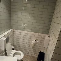 Nice bathroom with phone holder at Postane in Istanbul