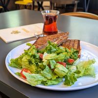 Balkan sauce spread and cheese tost at Postane in Istanbul