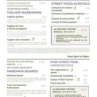 Vegan options on the menue at Saturnalia Wine Bar con Cucina in Saturnia