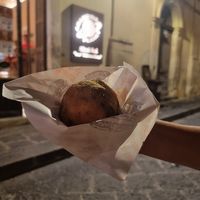 Arancine vegano melanzane e mentuccia at Arancina Planet in Noto