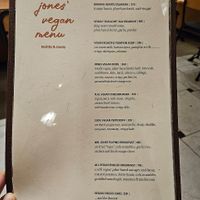 Vegan menu  at Jones All Day in Taguig