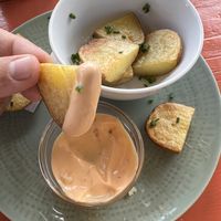 Batata assada com mayo vegan  at Terra Fogo in Sao Miguel