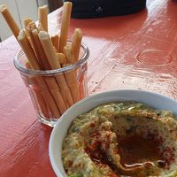 Hummus with Breadsticks at Terra Fogo in Sao Miguel