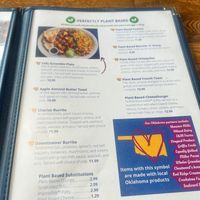 Menu at Sunnyside Diner - SW 89th in Oklahoma City