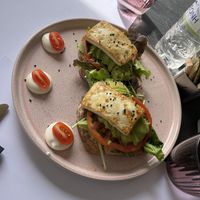 Veggie open toast   at Coffee Lovers in Corfu