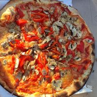 Posno cheese pizza - it is vegan! at Balkan Pizzeria in Zabljak