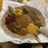 Veggie combo with injera  at Teff Fields Ethiopian Cuisine - Food Stall in Hollywood
