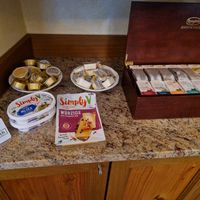 Separate vegan corner for breakfast (st George) at Klosterschenke Weltenburg in Kelheim