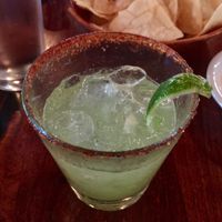 Mmm... Cucumber Margarita, Guacamole and Veggie Enchiladas   at El Monumento in Georgetown
