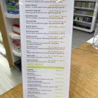 Great smoothie and coffee menu   at Bliss Lab in Hamala