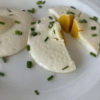 Vegan “eggs” - texture was a bit off but they tasted good!  at Evviva in Barrie